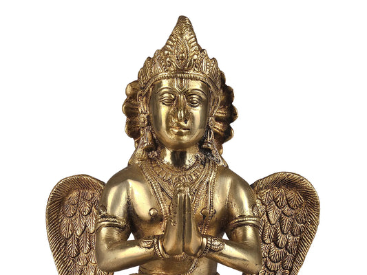 Brassaura® ब्रास गरुड़ मूर्ति | ऊंचाई 9 इंच और वज़न 2.60 किग्रा