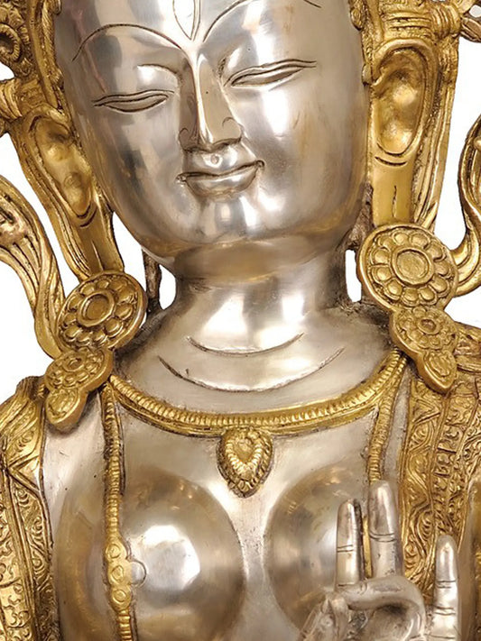 Brassaura® तारा एंटीक फ़िनिश में | पीतल की मूर्ति | ऊंचाई 28 इंच और वज़न 24.30 किग्रा