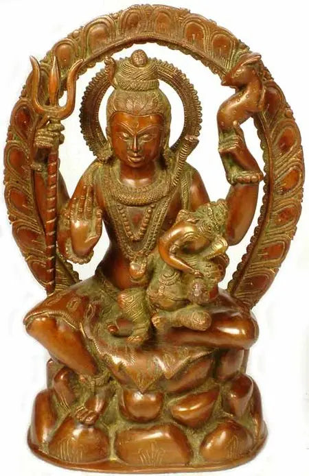 ब्रासैरा® पीतल शिव प्रतिमा | ऊँचाई 12 इंच और वज़न 6.60 किग्रा