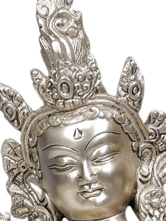 ब्रैसौरा® ब्रास देवी तारा प्रतिमा | ऊंचाई 10.43 इंच और वजन 3.20 किग्रा