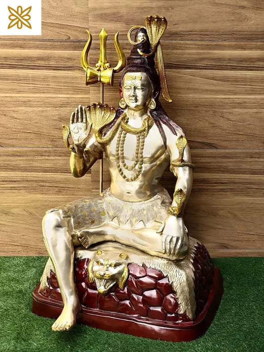 Brassaura® Brass Shiva Statue | Height 53 Inches & Weight 131 kg