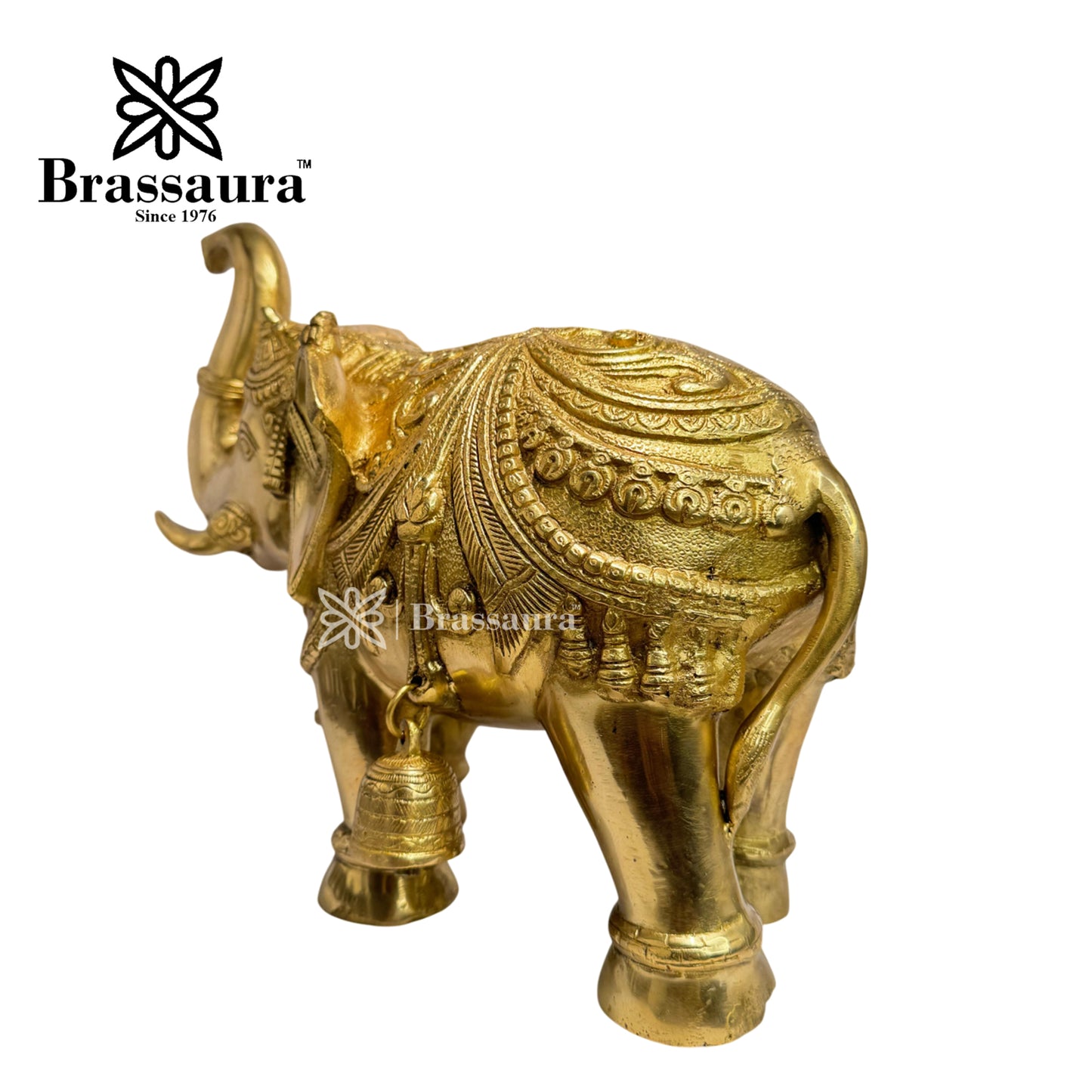 Brass Big Size Elephant Idol for Home and Decor Weight 11.5 Kg Height 29 cm