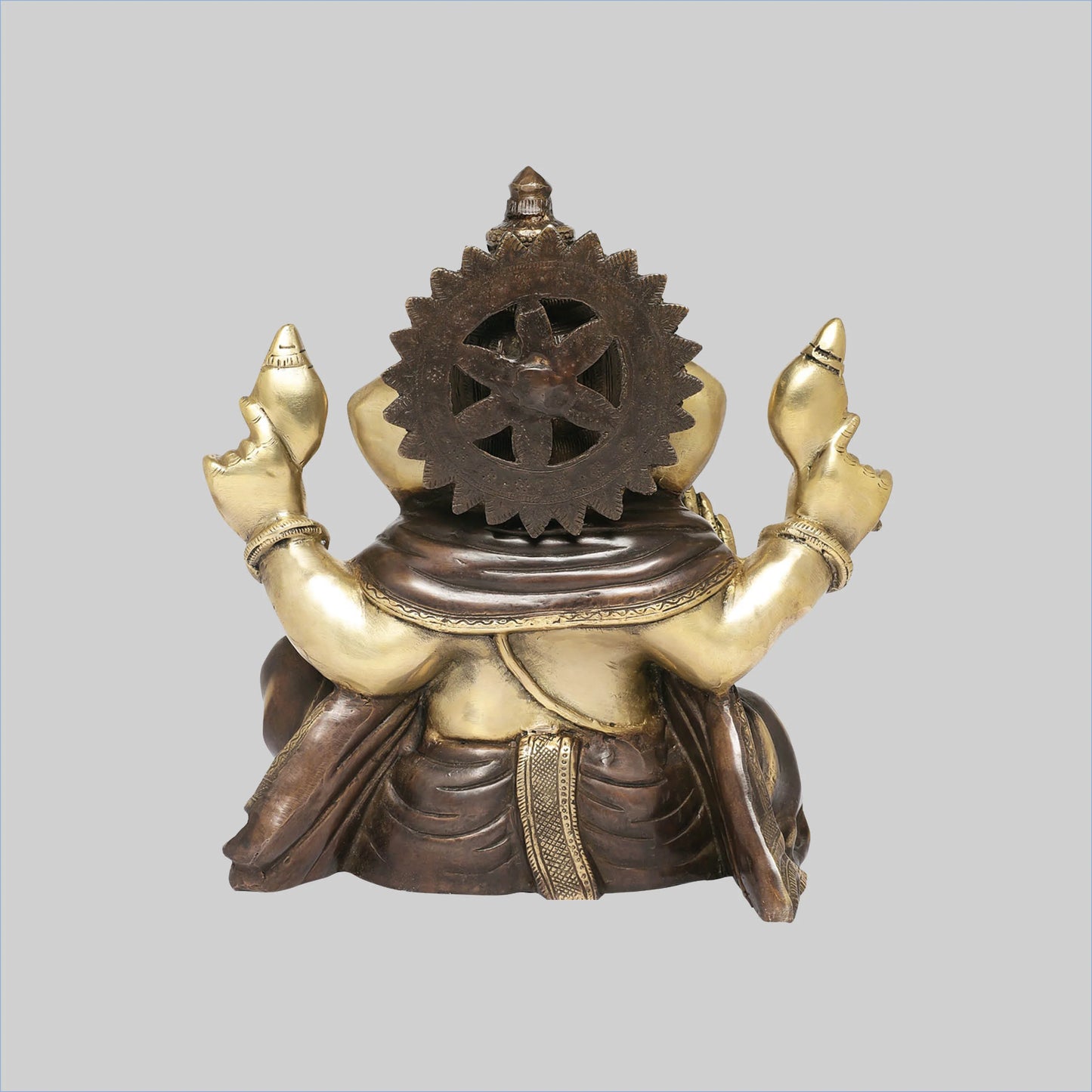 Brassaura® Panchmukhi Ganesha Statue | Antique Dual-Tone Brass Sculpture | Height 13 Inches & Weight 10.9 Kgs