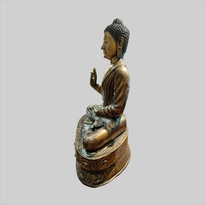 Brassaura® Grand Seated Buddha Statue | Two-Tone Brass Masterpiece | Height 67 Inches & Weight 240 Kgs