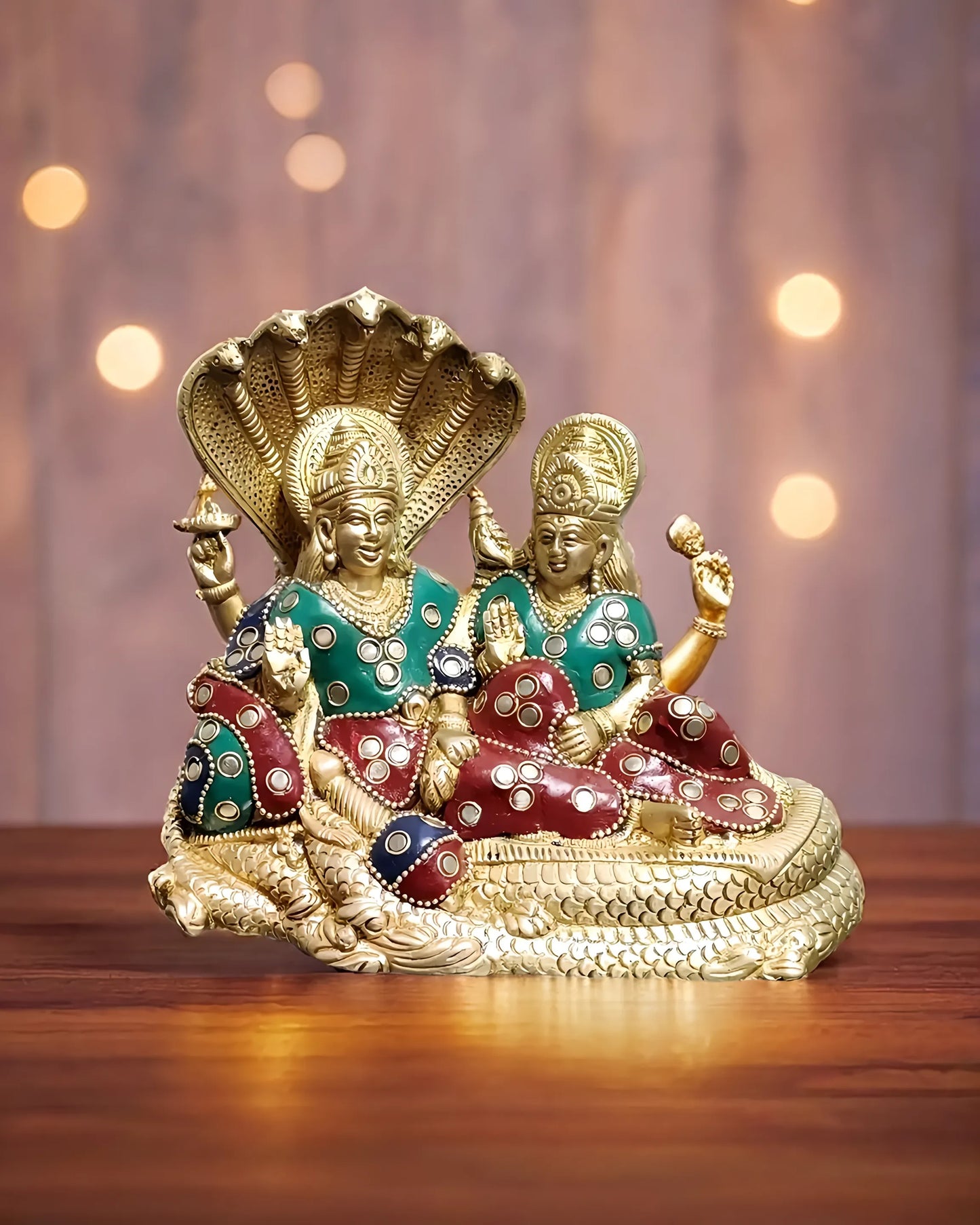 Brassaura™ Brass Idol with Golden Finish – 2.2kg, 6.5-Inch – Vaastu-Compliant Decor for Home, Office & Gifting