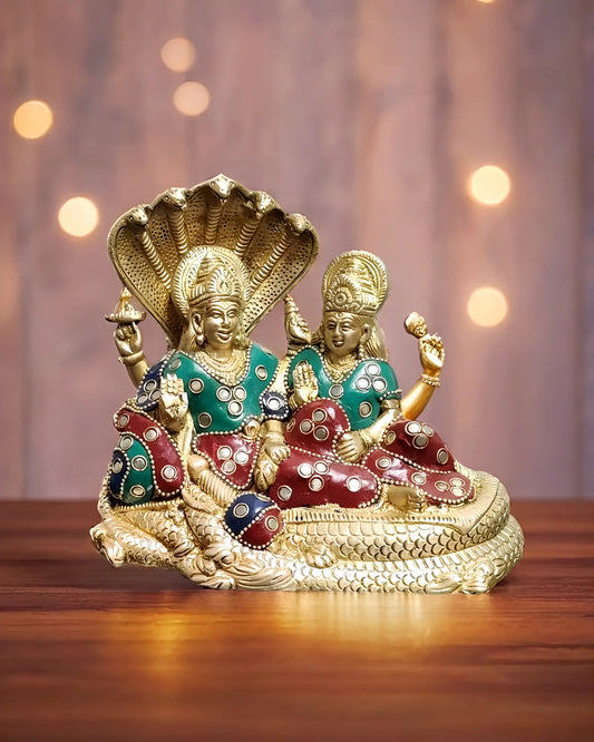 Brassaura™ Brass Idol with Golden Finish – 2.2kg, 6.5-Inch – Vaastu-Compliant Decor for Home, Office & Gifting