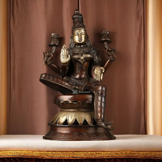 Brass Laxmi Idol for Home and Decor Height 12 Inches & Weight 4.5 Kgs