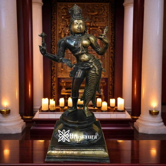 Brass Classical Aardhnareshwar Statue Weight 10.7 kg & Height 23 Inch