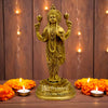 Brassaura™ Artistic Brass Laxmi Idol – Height 18 Inches & Weight 7 Kgs | Home & Puja Décor