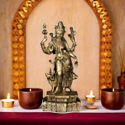 Brass Aardhnareshwar Statue Weight 9 Kg And Height 18.5 Inch