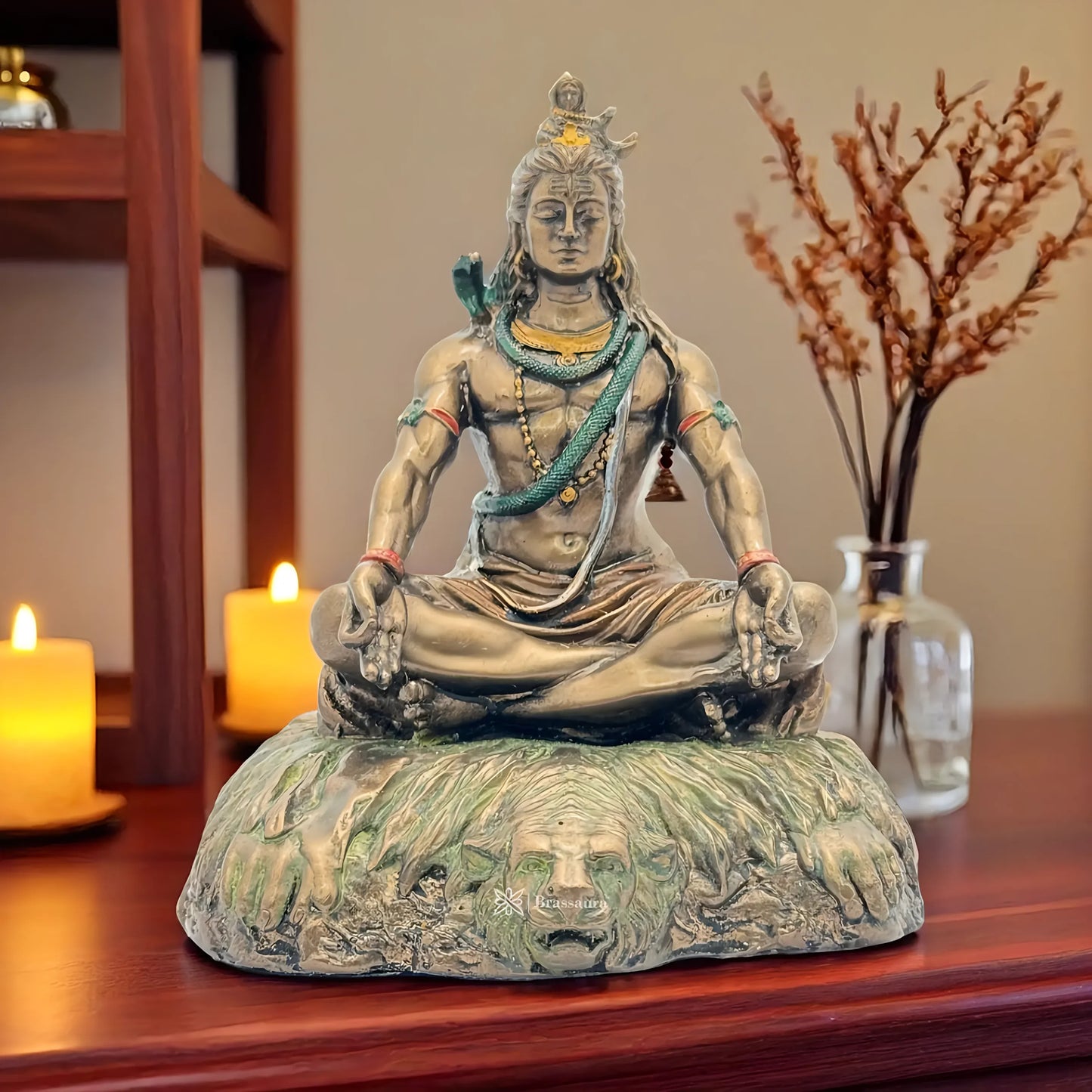 Brassaura™ Resin Mahadev Statue – Height 4.8 Inches & Weight 0.4 Kg | Pooja & Décor