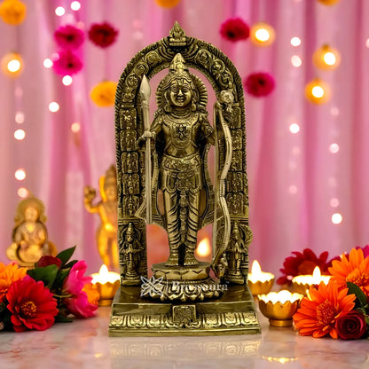 Brassaura™ Brass Ram Lalla – Height 9.6 Inches & Weight 2.5 Kgs | Home Temple & Spiritual Décor