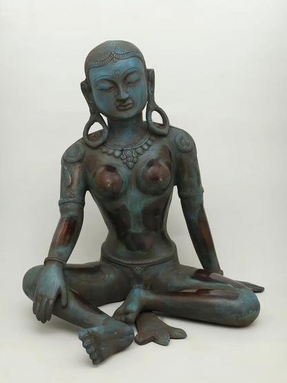 Brassaura® Brass Goddess Parvati Statue | Height 18.5 Inches & Weight 15.19 kg