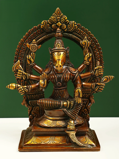 Brassaura® Brass Varaha Statue | Height 8.07 Inches & Weight 2.39 kg