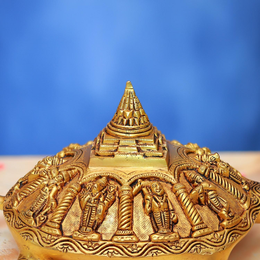 BRASS DASHAVATAR TORTOISE IDOL 6 INCH UNIQUE AND BEAUTIFUL DECORATIVE STATUE