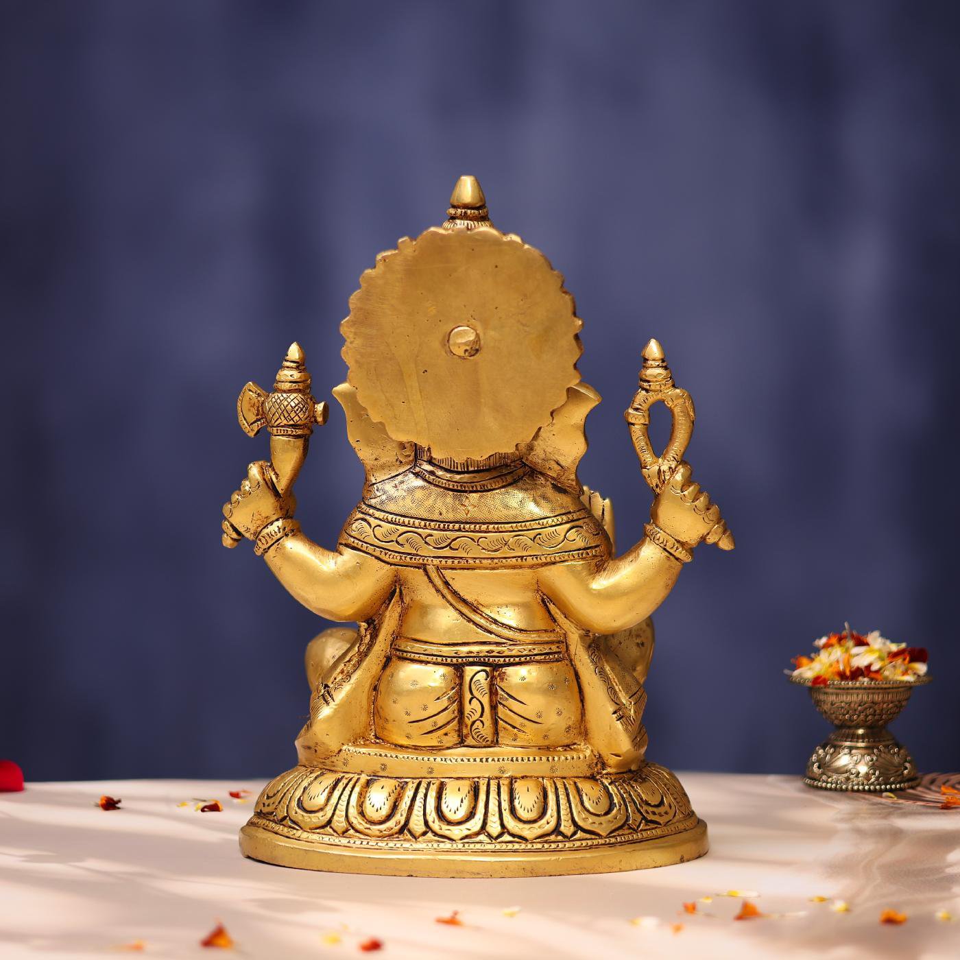 Brassaura® Lord Ganesha Brass Idol Decorative Statue | Pure Brass | Height 11 Inches & Weight 6 kgs