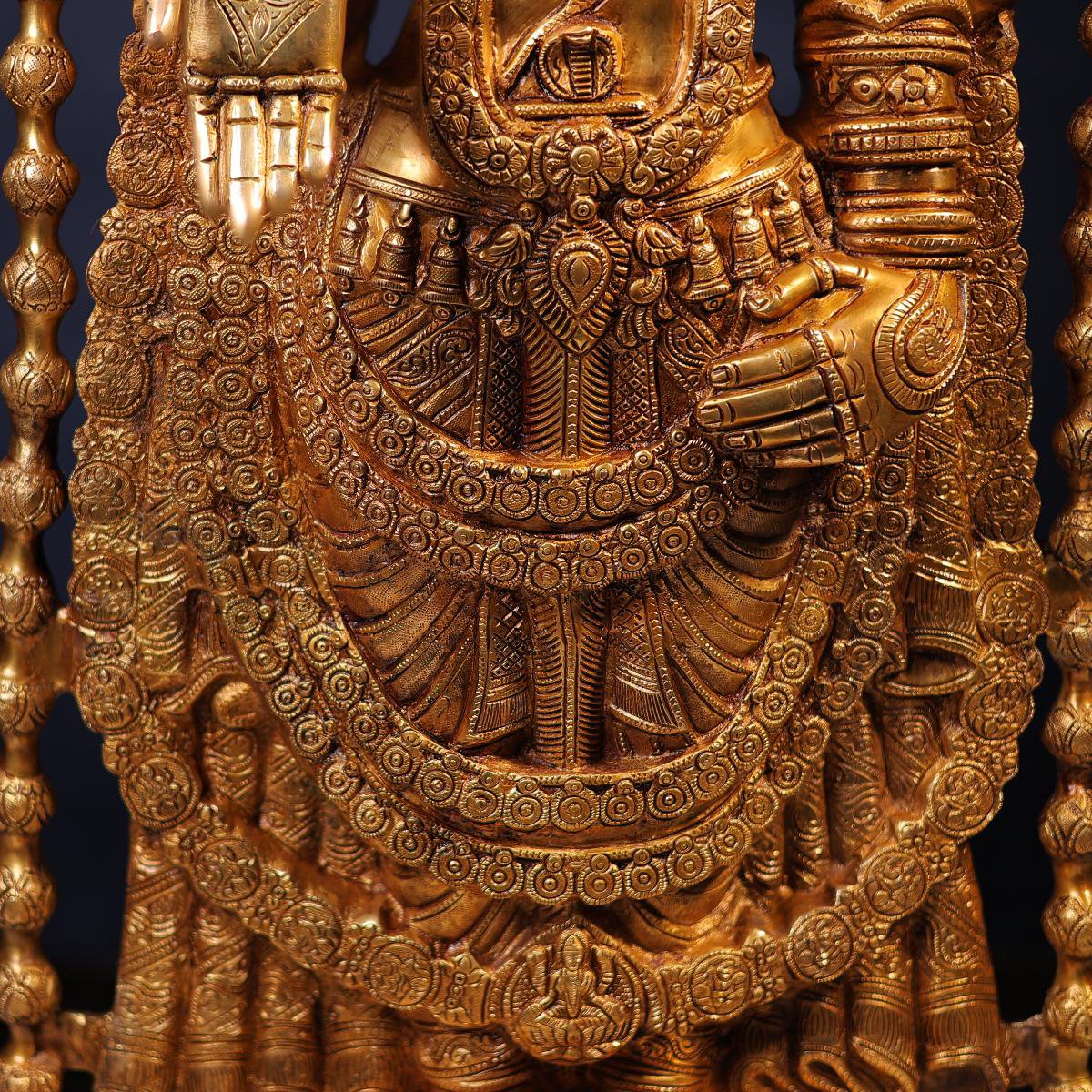 Brassaura® Brass Tirupati Balaji Idol | Height 39 Inches & Weight 37 kg