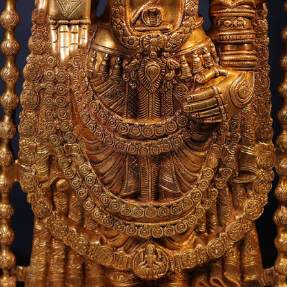 Brassaura® Brass Tirupati Balaji Idol | Height 39 Inches & Weight 37 kg
