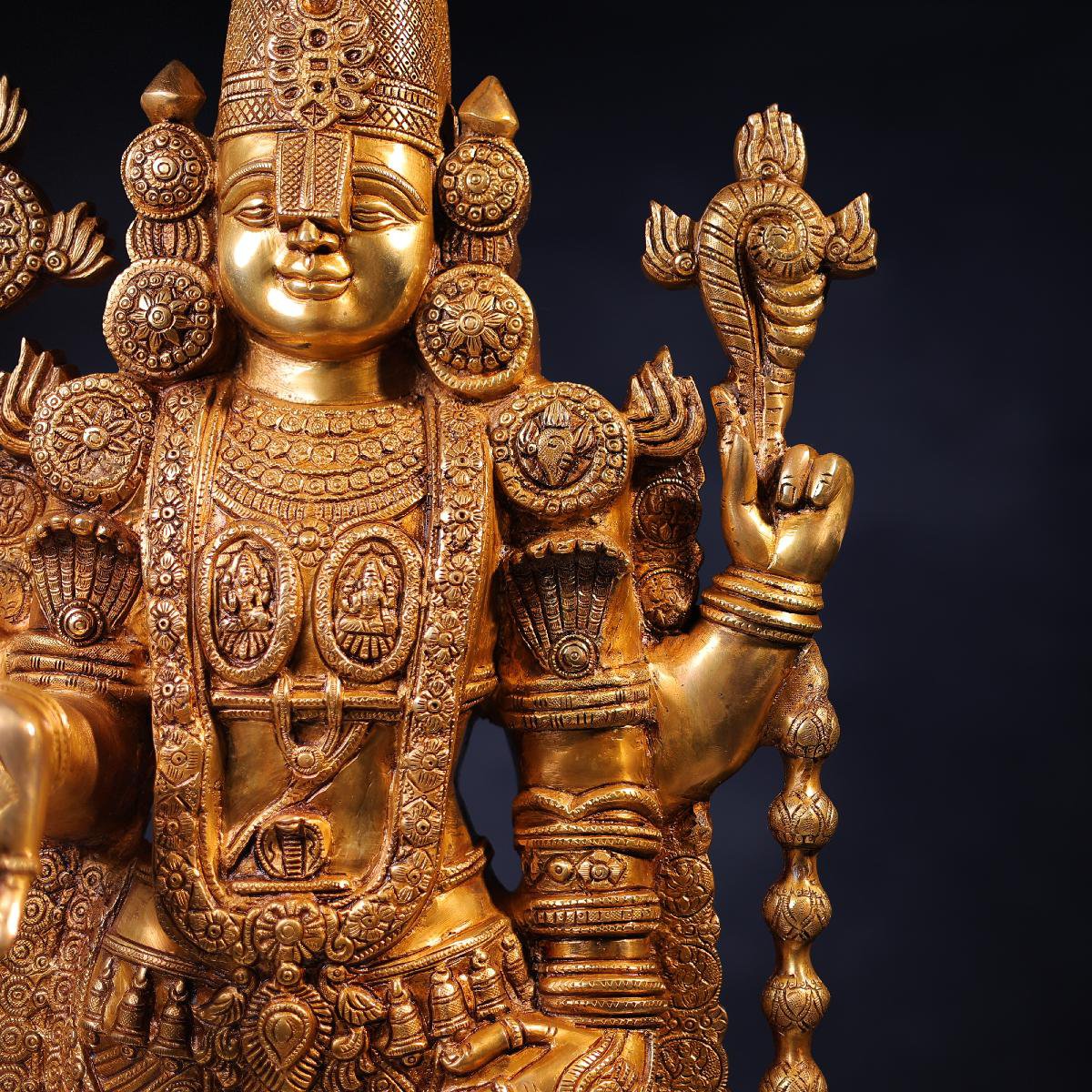 Brassaura® Brass Tirupati Balaji Idol | Height 39 Inches & Weight 37 kg
