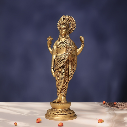 黄铜药师佛像 12 英寸 用于装饰