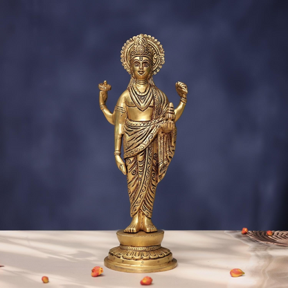 Brassaura® BRASS LORD DHANVANTRI IDOL 12 INCH FOR DECOR