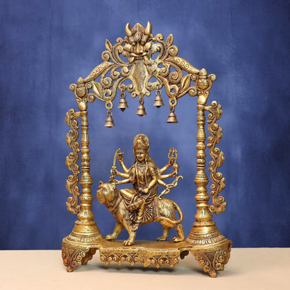 BRASS DURGA IDOL HEIGHT 25 INCHES