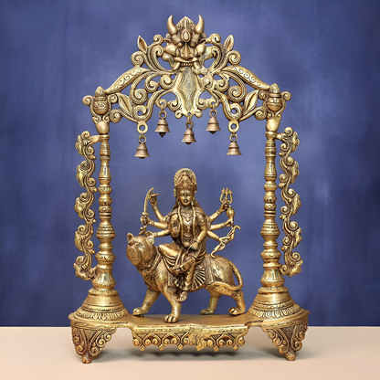 BRASS DURGA IDOL HEIGHT 25 INCHES