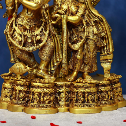Brassaura® Brass Radha Krishna Statue | Height 29 Inches & Weight 53 kg
