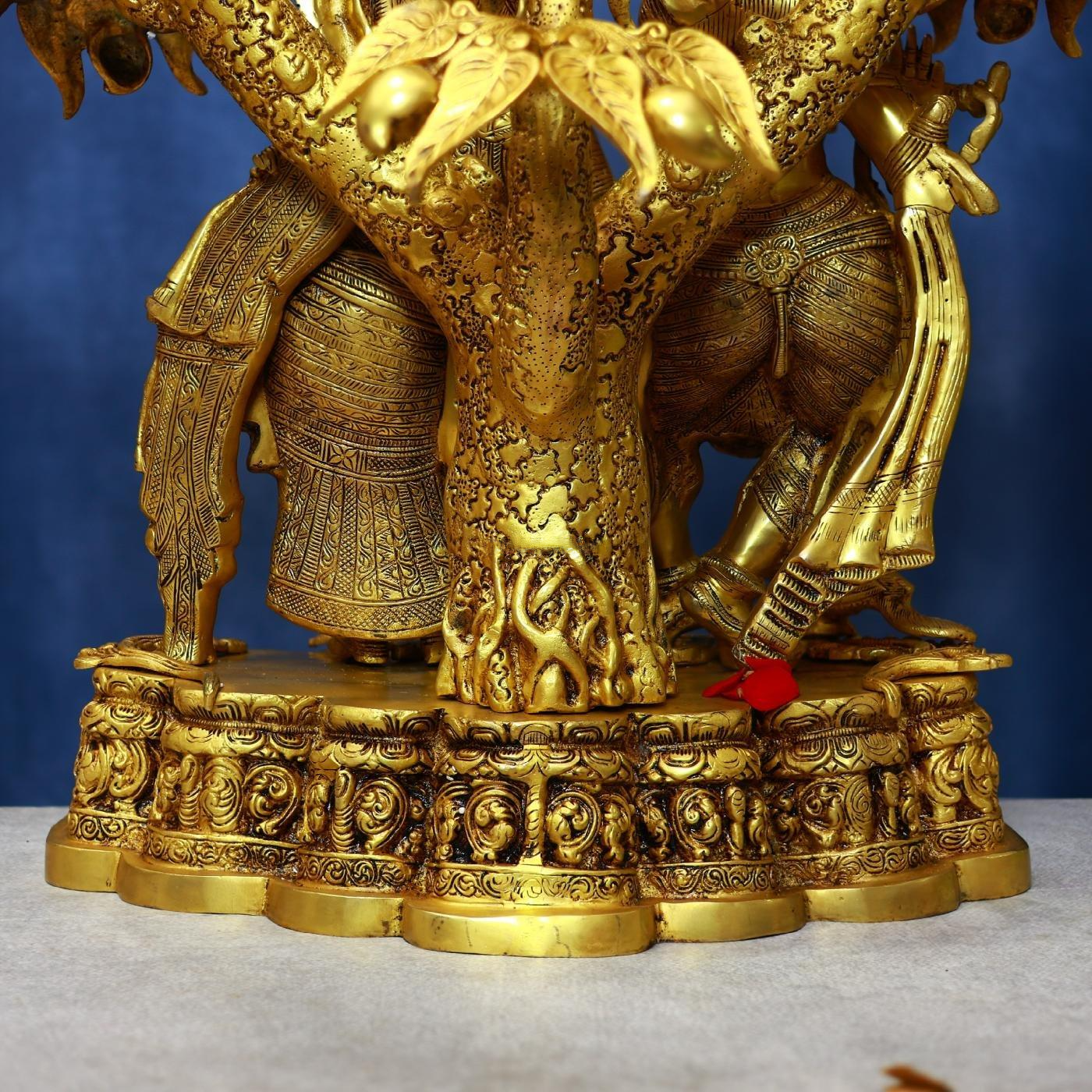 Brassaura® Brass Radha Krishna Statue | Height 29 Inches & Weight 53 kg