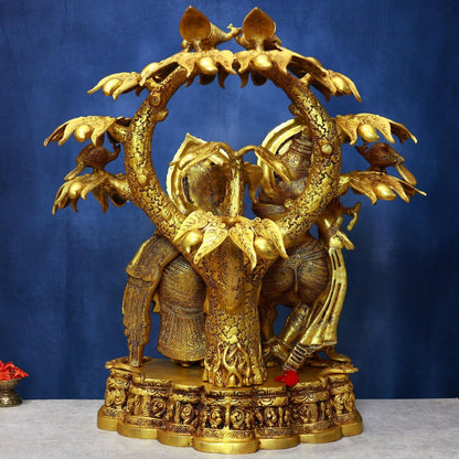 Brassaura® Brass Radha Krishna Statue | Height 29 Inches & Weight 53 kg