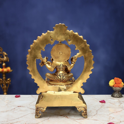पीतल सरस्वती मूर्ति 13 इंच सुंदर और आकर्षक सजावटी मूर्ति प्रतिमा