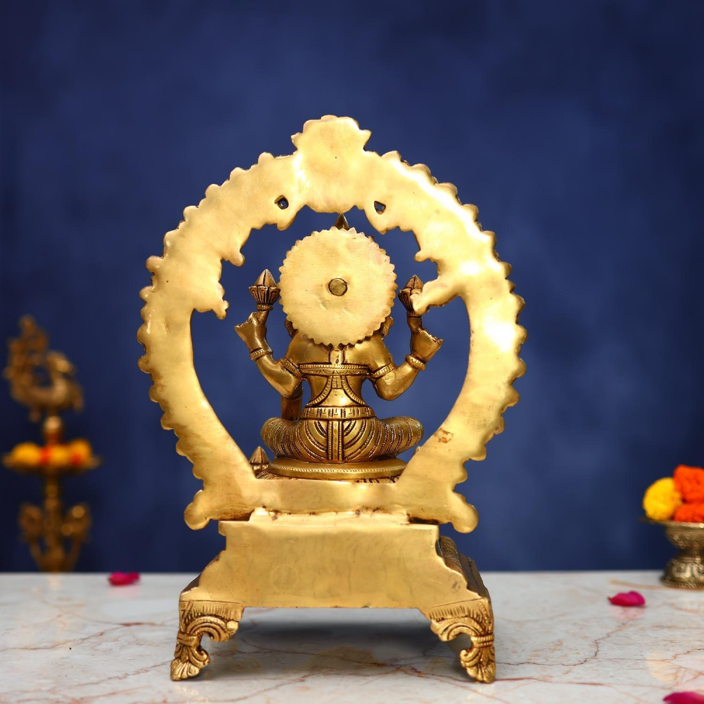 BRASS LAXMI IDOL 13 INCH DIVINE AND BEAUTIFUL DECORATIVE MURTI STATUE