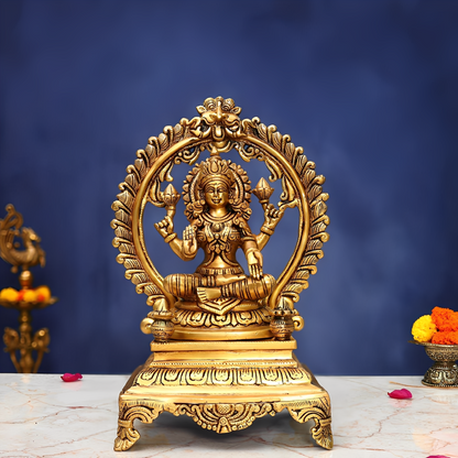 BRASS LAXMI IDOL 13 INCH DIVINE AND BEAUTIFUL DECORATIVE MURTI STATUE