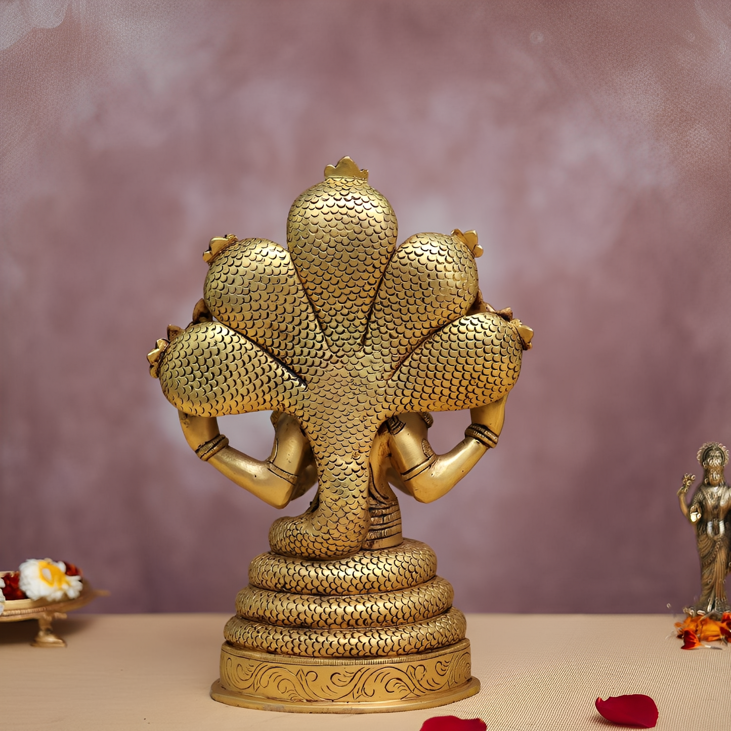 PATANJALI BRASS STATUE 11.8 INCHES HEIGHT HANDCRAFTED YOGA MEDITATION DECOR