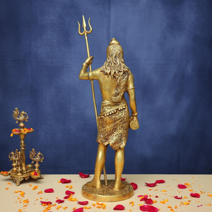 पीतल की खड़ी शिव प्रतिमा 25.5 इंच