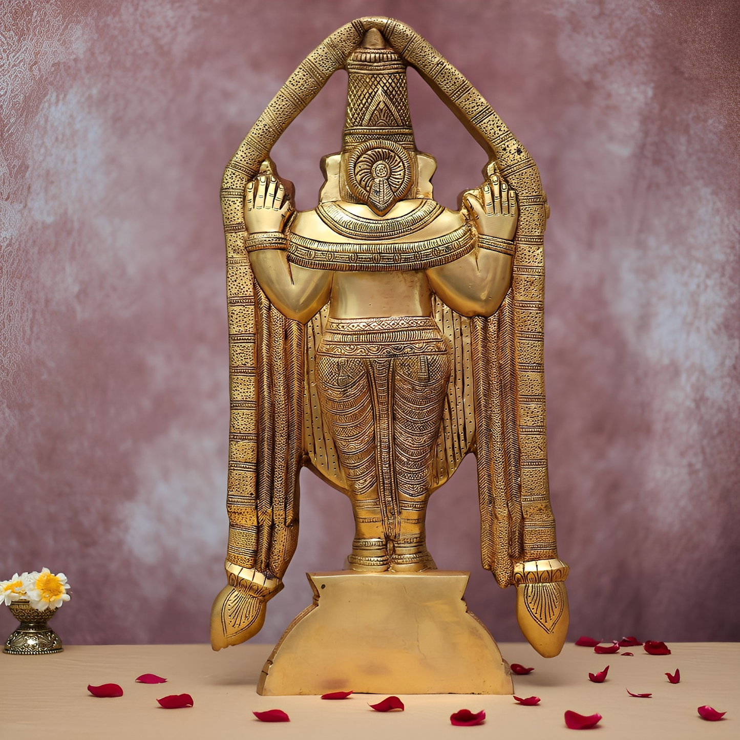 Brassaura® Brass Tirupati Balaji Idol | Height 21.5 Inches & Weight 17 kg