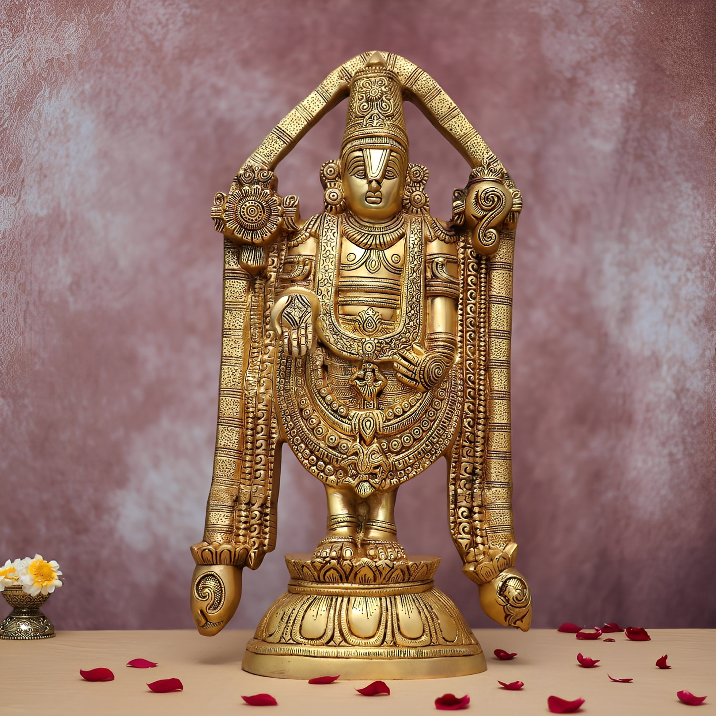 Brassaura® Brass Tirupati Balaji Idol | Height 21.5 Inches & Weight 17 kg