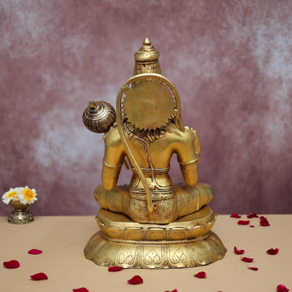 BEAUTIFUL BRASS HANUMAN IDOL 16 INCHES