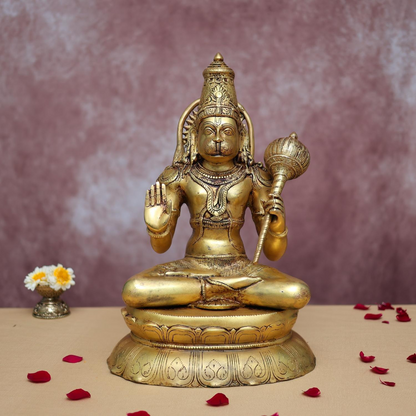 BEAUTIFUL BRASS HANUMAN IDOL 16 INCHES
