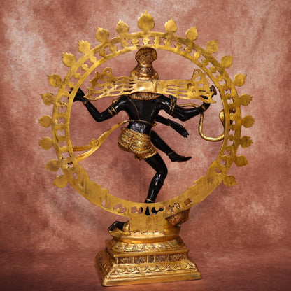 BRASS BLACK COLOUR NATARAJA IDOL 32.5 INCHES