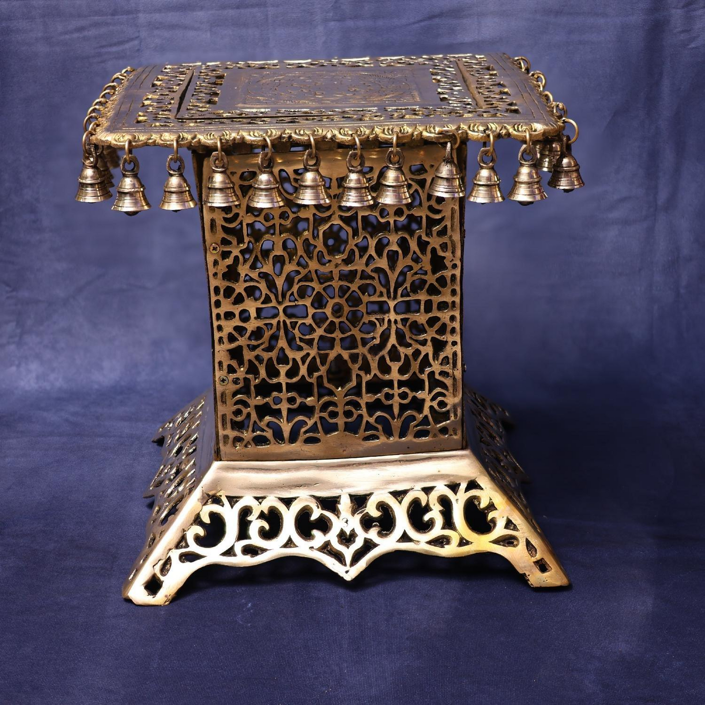 BRASS STOOL 15 INCHES HEIGHT FOR HOME DECOR AND TRADITIONAL USE