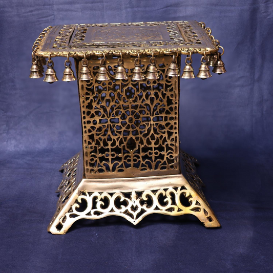 BRASS STOOL 15 INCHES HEIGHT FOR HOME DECOR AND TRADITIONAL USE