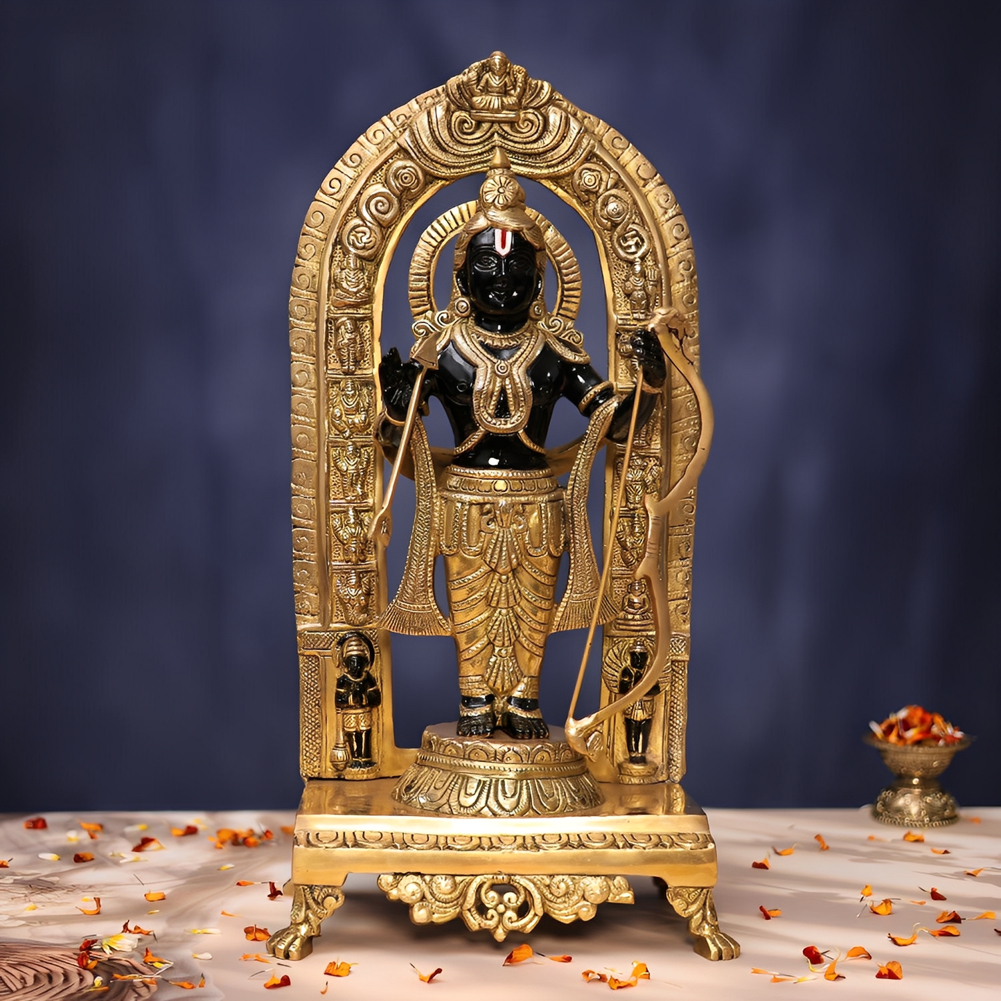 BRASS BLACK COLOUR RAM LALA IDOL 18 INCHES