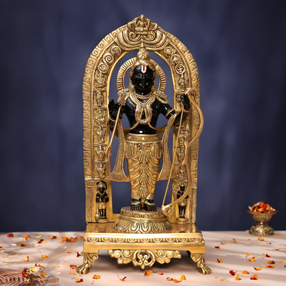 BRASS BLACK COLOUR RAM LALA IDOL 18 INCHES