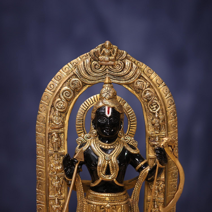 BRASS BLACK COLOUR RAM LALA IDOL 18 INCHES