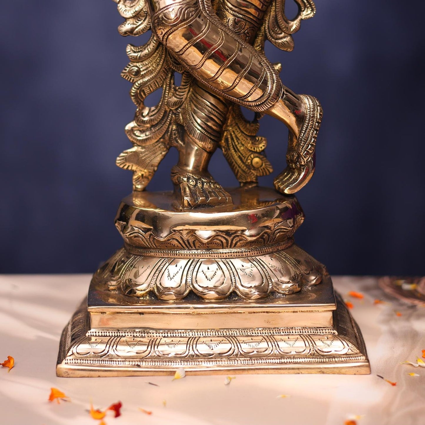 ANTIQUE BRASS KRISHNA IDOL 25 INCHES FOR HOME AND DECOR