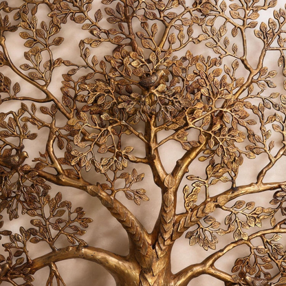 LARGE BRASS BODHI TREE WALL DECORE HEIGHT 62 INCHES