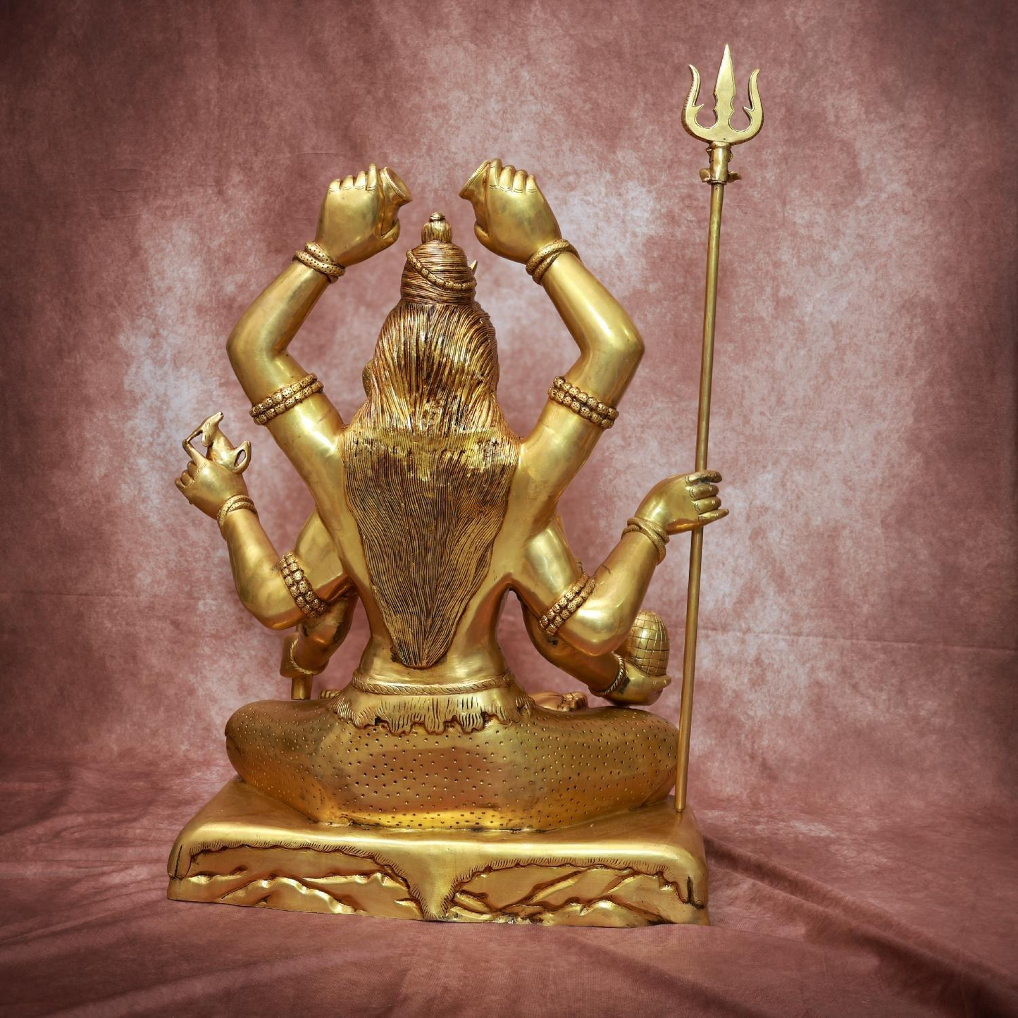 BRASS MAHAMRUTUNJAY IDOL 31 INCH POWERFUL AND BEAUTIFUL DECORATIVE STATUE