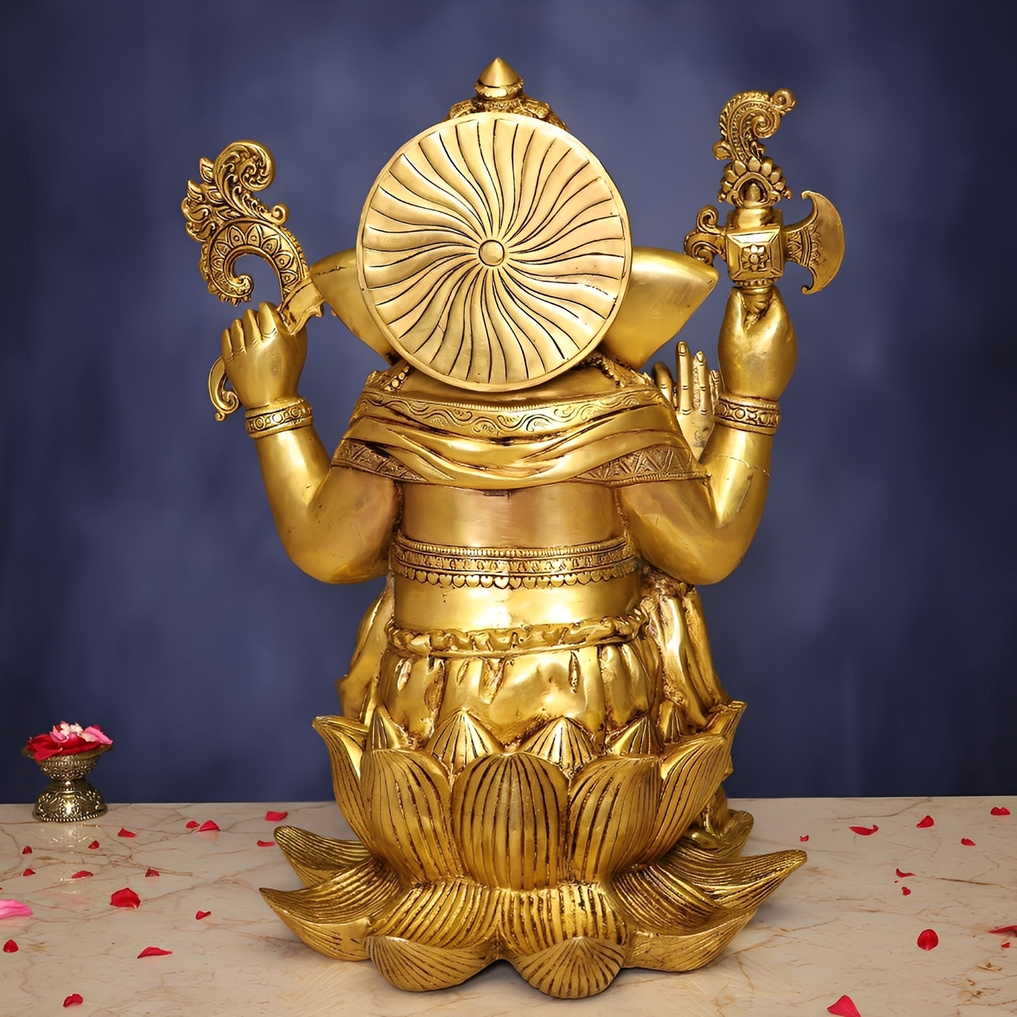 Brassaura® Lord Ganesha Brass Idol Decorative Murti | Pure Brass | Height 22 Inches & Weight 31 kgs