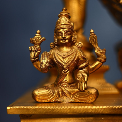 Brassaura® Brass Lalita Devi Tripura Sundari Darbar Idol | 23 Inches | 36 Kg | Hindu Goddess Statue for Home Temple, Puja Room & Spiritual Décor